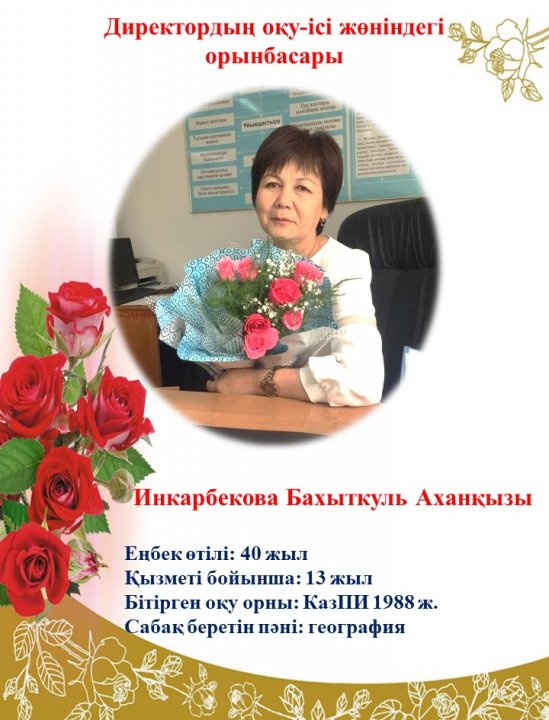 Директордың оқу ісі жөніндегі орынбасары