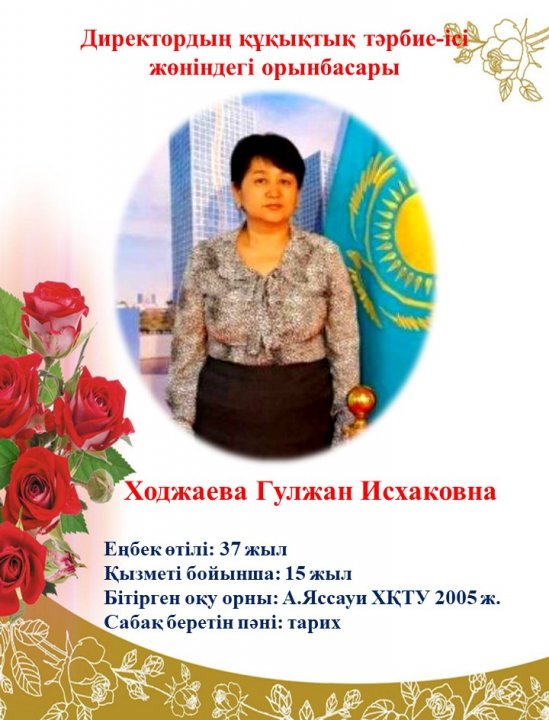 Директордың құқықтық тәрбие ісі жөніндегі орынбасары