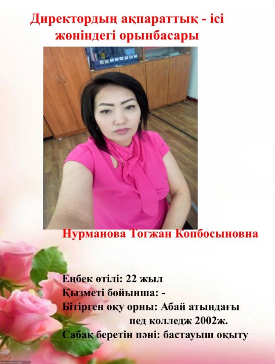 Директордың ақпараттық ісі жөніндегі орынбасары